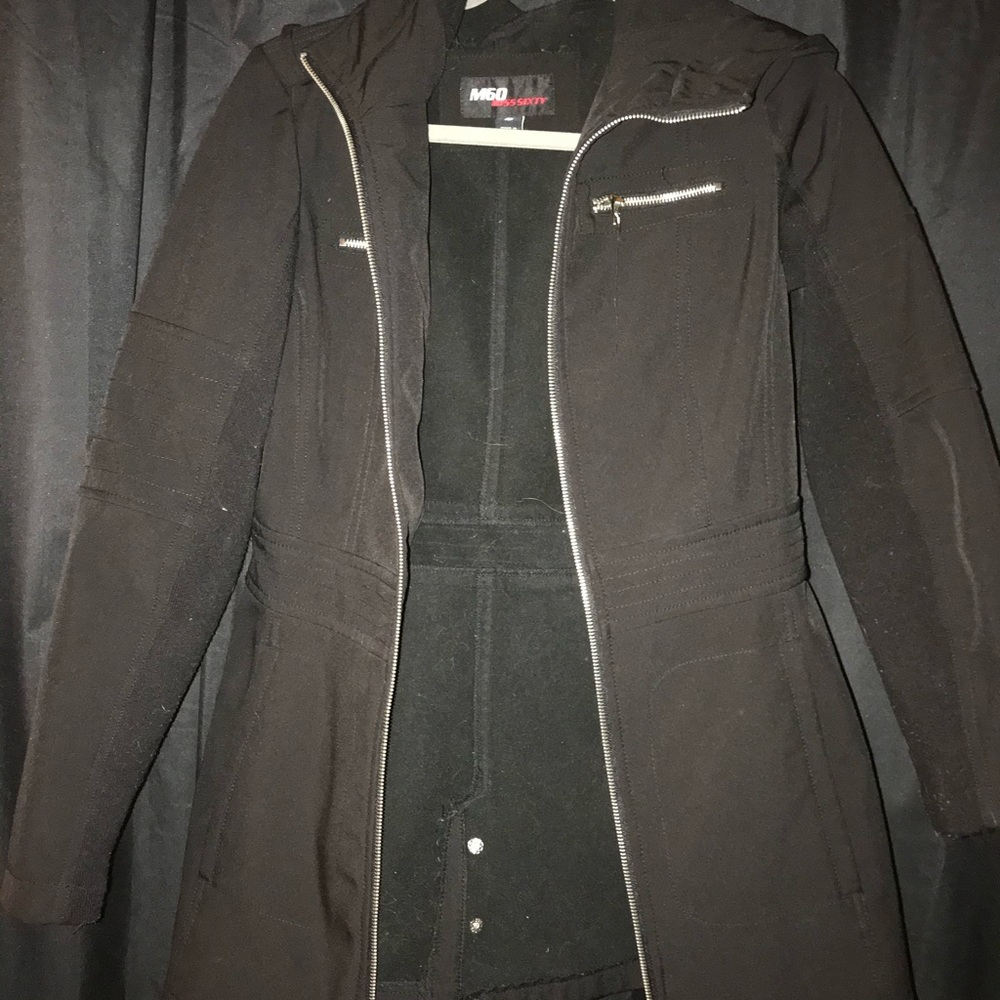 black rain coat